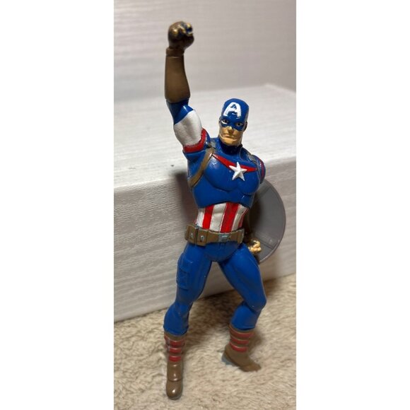 Marvel Captain America Rubber Action Figure With Shield 6" - Picture 2 of 11